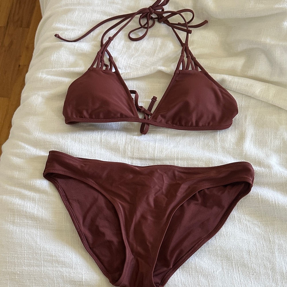 Aerie Deep Brown Bikini Set